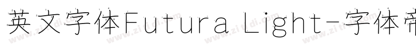 英文字体Futura Light字体转换